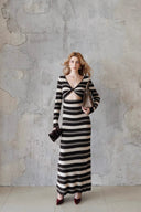 Last Sunset Dual-Way Knit Twist Maxi Dress