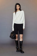 Asymmetrical Off-Shoulder Knit Top – Minimalist Sweater for Women