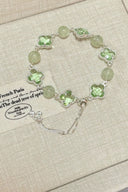 Vogsion Ethereal Mystic Clover Strawberry Quartz Manifestation Bracelet