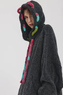 Vogsion Rainbow Loop Wool-Blend Oversized Hoodie Knit