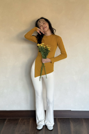 KOKOYAYA Asymmetrical Hem Yoga Long Sleeve Top – Women’s Activewear Workout Shirt for Pilates, Dance & Athleisure