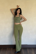 KOKOYAYA Denim Corset Crop Top and High Waist Mini Skirt Set – Women’s Two Piece Outfit, Vintage Washed Jean Tank Bustier with A-Line Skirt for Casual, Streetwear and Y2K Fashion