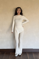 KOKOYAYA Asymmetrical Hem Yoga Long Sleeve Top – Women’s Activewear Workout Shirt for Pilates, Dance & Athleisure