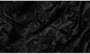 Substantial black floral lace texture used to judge Gothic dress quality