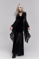 Black Gothic lace maxi dress from the VOGSION Gothic clothing collection