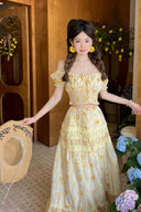 Vogsion Sweet Summer Floral Two-Piece Set