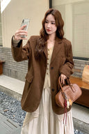 Autumn Maillard Suede Blazer