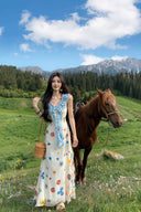 Floral Meadow Ruffle Maxi Dress