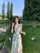 Floral Meadow Ruffle Maxi Dress