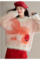 VOGSION “Goldfish Whispers” Angora Knit Sweater – Lunar New Year & Holiday Edition