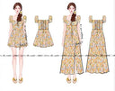 Sunset Bloom Mid Size Floral Dress – Maxi & Mini Options