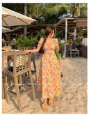 Sunset Bloom Mid Size Floral Dress – Maxi & Mini Options