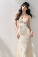 Floral Appliqué Lace Maxi Dress