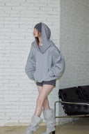 Convertible Off-Shoulder Hoodie Sweatshirt – Oversized 2-in-1 Pullover Top with Hood, Casual Streetwear & Loungewear
