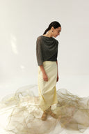 Ruched Asymmetric Skirt – Butter Yellow