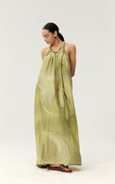 Palm Dune Vacation Dress – Flowy Halter Beach Maxi