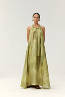 Palm Dune Vacation Dress – Flowy Halter Beach Maxi