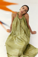Palm Dune Vacation Dress – Flowy Halter Beach Maxi