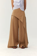 Layered Drape Pants - Desert Beige