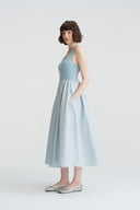 A-Line Two-Tone Pink Midi Summer Dress – Everyday Elegance