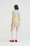 Eli.Zac Courtlight Knit Pleated Tennis Mini Dress – Pastel Summer Stripe