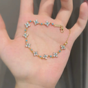 Vogsion Turquoise Clover Charm Bracelet – Silver Lucky Clover Jewelry for Protection & Elegance