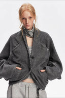 Vogsion Urban Bouclé-Inspired Cocoon Jacket
