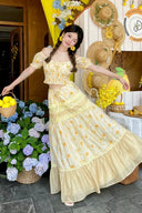 Vogsion Sweet Summer Floral Two-Piece Set