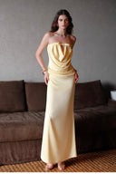 Vogsion Sunset Drape Front Maxi Dress