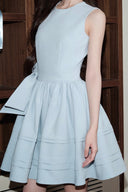 Celestial Glow Bow-Tie Mini Dress – Elegant Birthday & Holiday Party Outfit