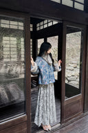Vogsion x SJHH “Phoenix Blossom” Handcrafted Chinese Embroidered Sequin Lace Maxi Skirt