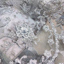 Vogsion x SJHH “Phoenix Blossom” Handcrafted Chinese Embroidered Sequin Lace Maxi Skirt