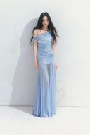 Vogsion Sky Blue Serenity Mesh Gown