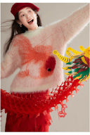 VOGSION “Goldfish Whispers” Angora Knit Sweater – Lunar New Year & Holiday Edition