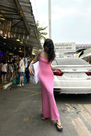 VOGSION Pink Aura Bodycon Maxi Dress