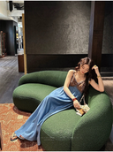 Vogsion Bohemian Denim Maxi Dress – Vintage Floral Patchwork Vacation Slip Dress