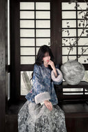 Vogsion x SJHH “Phoenix Blossom” Handcrafted Chinese Embroidered Sequin Lace Maxi Skirt