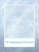 Vogsion Light Blue Fairycore 3D Floral Appliqué Tulle Fairy Princess Dress – Ethereal Sky Blue 3D Appliqué Flowers Fairycore Gown worn by real customer