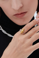 Vogsion Le Brunch Croissant Shell Adjustable Ring