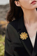 Vogsion Golden Whirl Petal Brooch