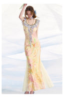 Vogsion Butterfly Reverie Lace Maxi Dress