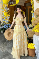 Vogsion Sweet Summer Floral Two-Piece Set