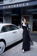 Vogsion Open Back Ribbon Maxi Dress