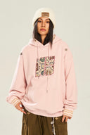 Vogsion Blush Pink Embroidered Oversized Hoodie – Pink American Streetwear Pullover