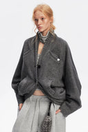 Vogsion Urban Bouclé-Inspired Cocoon Jacket