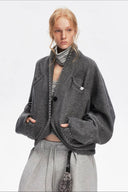 Vogsion Urban Bouclé-Inspired Cocoon Jacket