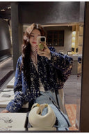 Vogsion China-Chic Embroidered Monogram Bomber Jacket