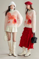 VOGSION “Goldfish Whispers” Angora Knit Sweater – Lunar New Year & Holiday Edition