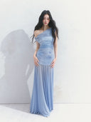 Vogsion Sky Blue Serenity Mesh Gown