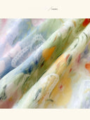 Close-up of fabric with abstract multicolor pattern
